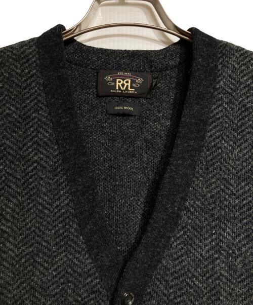 RRL（ダブルアールエル）RRL (ダブルアールエル) ウールヘリンボンジレ/Wool herringbone vest  グレー サイズ:Sの古着・服飾アイテム