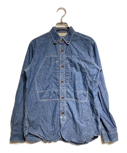 JUNYA WATANABE MAN（ジュンヤワタナベマン）JUNYA WATANABE MAN (ジュンヤワタナベマン) Chambray shirt/ポケット&ステッチシャンブレーシャツ インディゴ サイズ:XSの古着・服飾アイテム