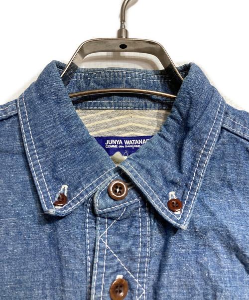 JUNYA WATANABE MAN（ジュンヤワタナベマン）JUNYA WATANABE MAN (ジュンヤワタナベマン) Chambray shirt/ポケット&ステッチシャンブレーシャツ インディゴ サイズ:XSの古着・服飾アイテム