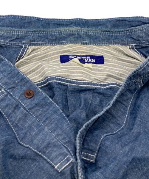 JUNYA WATANABE MAN（ジュンヤワタナベマン）JUNYA WATANABE MAN (ジュンヤワタナベマン) Chambray shirt/ポケット&ステッチシャンブレーシャツ インディゴ サイズ:XSの古着・服飾アイテム