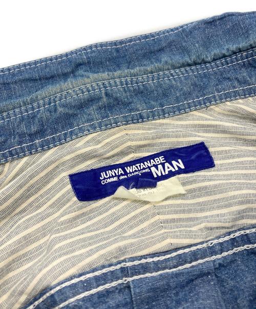 JUNYA WATANABE MAN（ジュンヤワタナベマン）JUNYA WATANABE MAN (ジュンヤワタナベマン) Chambray shirt/ポケット&ステッチシャンブレーシャツ インディゴ サイズ:XSの古着・服飾アイテム