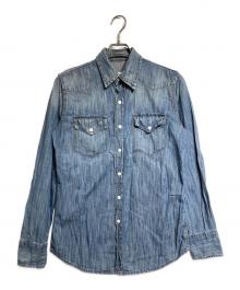 MARTIN MARGIELA（マルタン・マルジェラ）の古着「エルボーパッチデニムウエスタンシャツ/Denim Western Shirt with Elbow Patches」｜ブルー