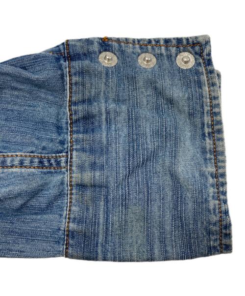 MARTIN MARGIELA（マルタン・マルジェラ）MARTIN MARGIELA (マルタン・マルジェラ) エルボーパッチデニムウエスタンシャツ/Denim Western Shirt with Elbow Patches ブルー サイズ:44の古着・服飾アイテム