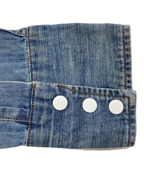 MARTIN MARGIELA（マルタン・マルジェラ）MARTIN MARGIELA (マルタン・マルジェラ) エルボーパッチデニムウエスタンシャツ/Denim Western Shirt with Elbow Patches ブルー サイズ:44の古着・服飾アイテム