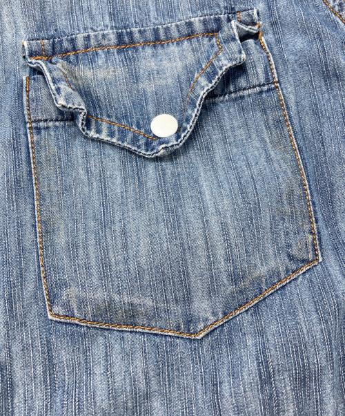 MARTIN MARGIELA（マルタン・マルジェラ）MARTIN MARGIELA (マルタン・マルジェラ) エルボーパッチデニムウエスタンシャツ/Denim Western Shirt with Elbow Patches ブルー サイズ:44の古着・服飾アイテム