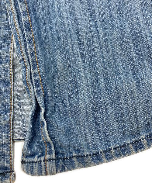 MARTIN MARGIELA（マルタン・マルジェラ）MARTIN MARGIELA (マルタン・マルジェラ) エルボーパッチデニムウエスタンシャツ/Denim Western Shirt with Elbow Patches ブルー サイズ:44の古着・服飾アイテム