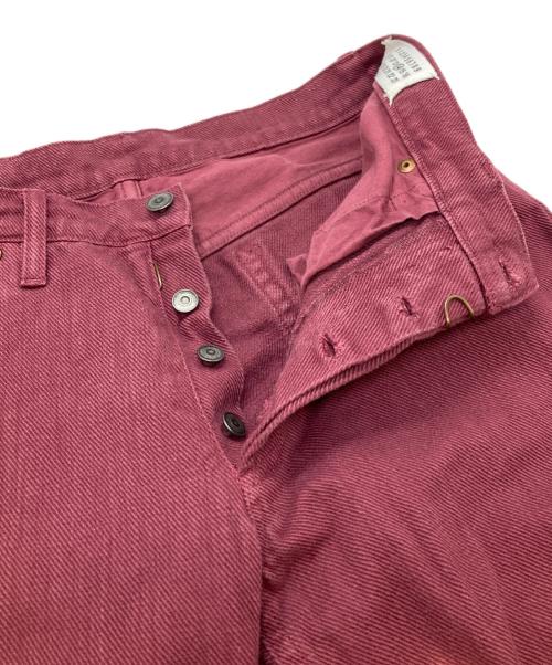 MARTIN MARGIELA（マルタン・マルジェラ）MARTIN MARGIELA (マルタン・マルジェラ) カルゼフレアデニム / Kersey flare jeans レッド サイズ:46の古着・服飾アイテム