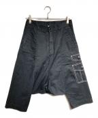 COMME des GARCONSコムデギャルソン）の古着「ポケットステッチデザインサルエルパンツ/Sarrouel Pants with Pocket Stitch Detail」｜ブラック