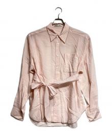 PRANK PROJECT（プランクプロジェクト）の古着「Contrast Trim Sheer Shirt/コントラストトリムシア―シャツ」｜ピンク