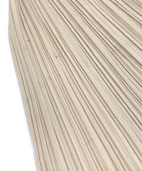 PLEATS PLEASE（プリーツプリーズ）PLEATS PLEASE (プリーツプリーズ) プリーツミニワンピ/Pleated mini dress ベージュ サイズ:3の古着・服飾アイテム