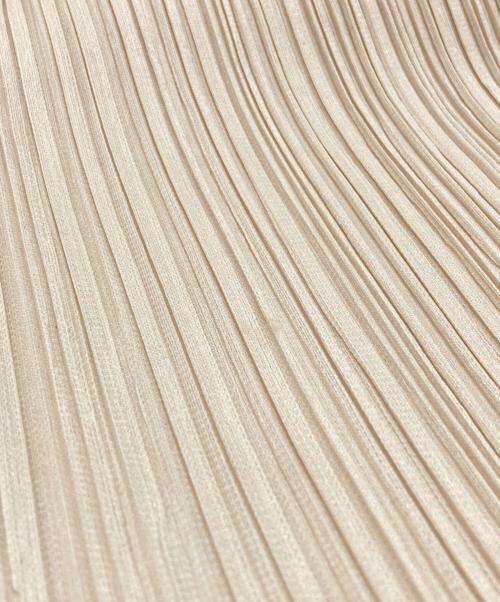 PLEATS PLEASE（プリーツプリーズ）PLEATS PLEASE (プリーツプリーズ) プリーツミニワンピ/Pleated mini dress ベージュ サイズ:3の古着・服飾アイテム