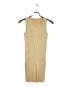 PLEATS PLEASE（プリーツプリーズ）の古着「プリーツミニワンピ/Pleated mini dress」｜ベージュ