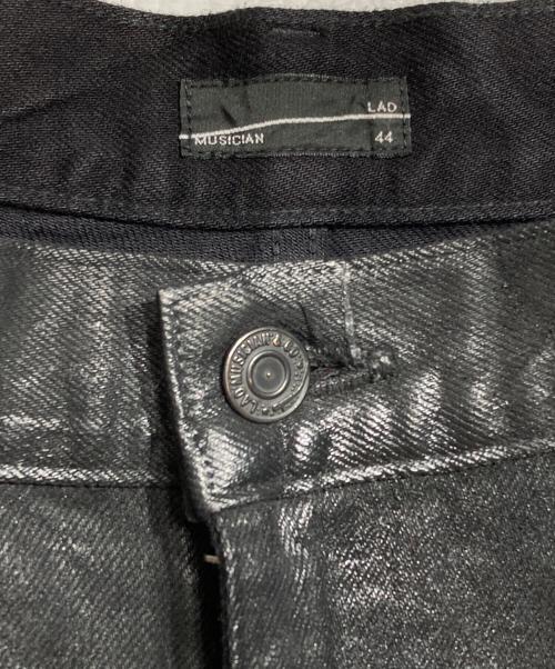 LAD MUSICIAN（ラッドミュージシャン）LAD MUSICIAN (ラッドミュージシャン) 12oz COATING DENIM STRAIGHT PANTS/12オンス コーティングデニム ストレートパンツ ブラック サイズ:44の古着・服飾アイテム