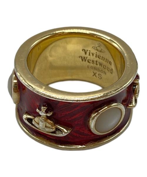 Vivienne Westwood（ヴィヴィアンウエストウッド）Vivienne Westwood (ヴィヴィアンウエストウッド) キングリング/King Ring レッド×ゴールド サイズ:XSの古着・服飾アイテム