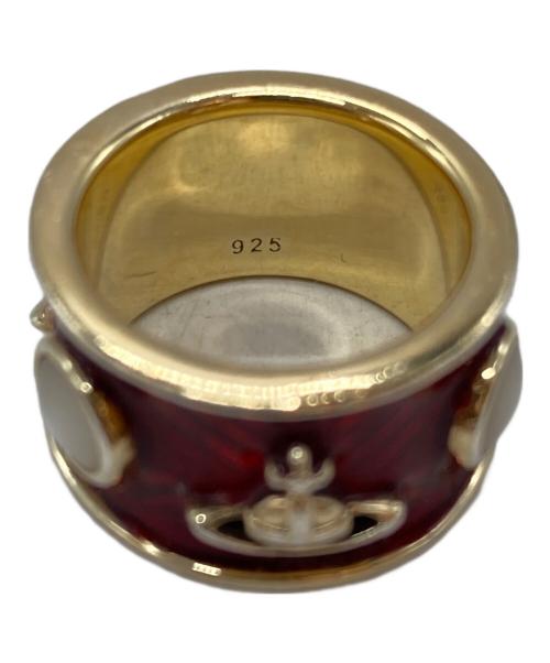 Vivienne Westwood（ヴィヴィアンウエストウッド）Vivienne Westwood (ヴィヴィアンウエストウッド) キングリング/King Ring レッド×ゴールド サイズ:XSの古着・服飾アイテム