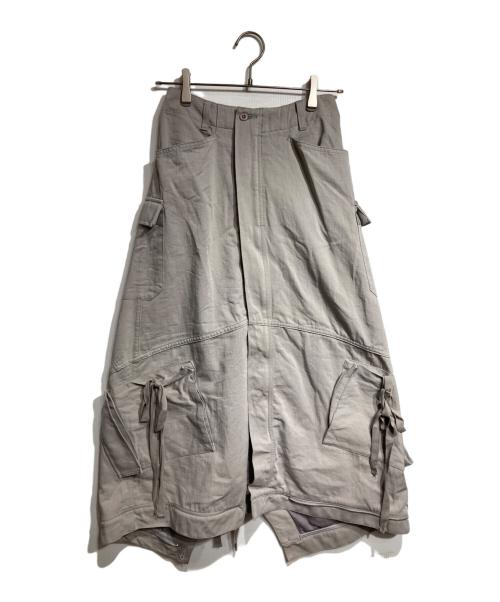 beautiful people（ビューティフルピープル）beautiful people (ビューティフルピープル) double-end chino cloth cargo skirt/ダブルエンド チノクロス カーゴスカート グレー サイズ:36の古着・服飾アイテム