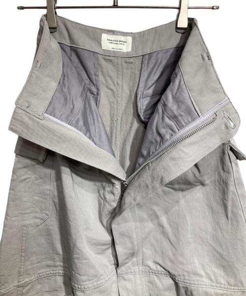 beautiful people（ビューティフルピープル）beautiful people (ビューティフルピープル) double-end chino cloth cargo skirt/ダブルエンド チノクロス カーゴスカート グレー サイズ:36の古着・服飾アイテム
