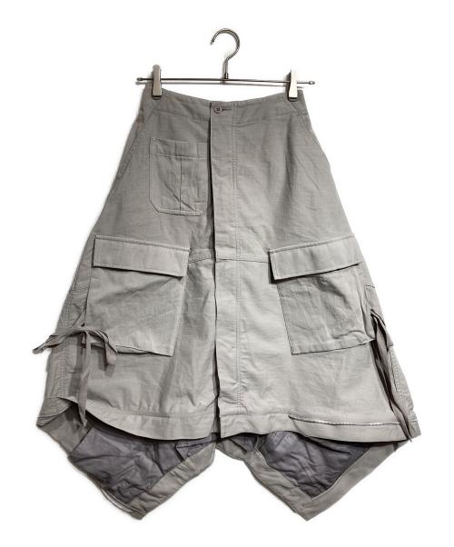 beautiful people（ビューティフルピープル）beautiful people (ビューティフルピープル) double-end chino cloth cargo skirt/ダブルエンド チノクロス カーゴスカート グレー サイズ:36の古着・服飾アイテム