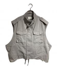 beautiful people（ビューティフルピープル）の古着「double-end british chino cloth vest/ダブルエンドの英国製チノクロスベスト」｜グレー
