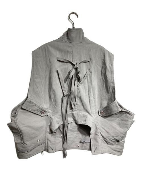 beautiful people（ビューティフルピープル）beautiful people (ビューティフルピープル) double-end british chino cloth vest/ダブルエンドの英国製チノクロスベスト グレー サイズ:36の古着・服飾アイテム