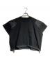 sacai（サカイ）の古着「ドローコードクロップドTシャツ/Drawstring Crop Tee」｜ブラック