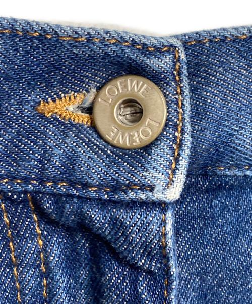 LOEWE（ロエベ）LOEWE (ロエベ) バイカラーデニムスカート/Bi-color denim skirt インディゴ サイズ:36の古着・服飾アイテム
