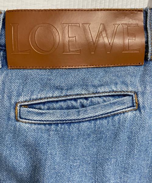 LOEWE（ロエベ）LOEWE (ロエベ) バイカラーデニムスカート/Bi-color denim skirt インディゴ サイズ:36の古着・服飾アイテム