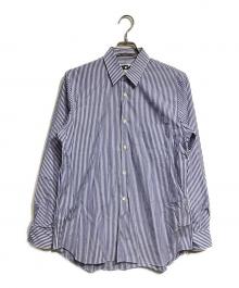 CDG（シーディージー）の古着「バックプリントストライプシャツ/Striped shirt」｜ブルー