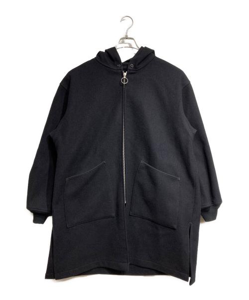 COMOLI（コモリ）COMOLI (コモリ) メルトンフーデッドコート/Melton hooded coat ブラック サイズ:3の古着・服飾アイテム