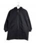 COMOLI（コモリ）の古着「メルトンフーデッドコート/Melton hooded coat」｜ブラック