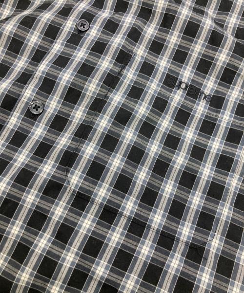 SUPREME（シュプリーム）Supreme (シュプリーム) Mini Plaid S/S Shirt ブラック×グレー サイズ:Mの古着・服飾アイテム