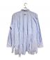 CDG (シーディージー) カットオフフリンジストライプシャツ/Cut-off fringe striped shirt ブルー サイズ:M：15000円