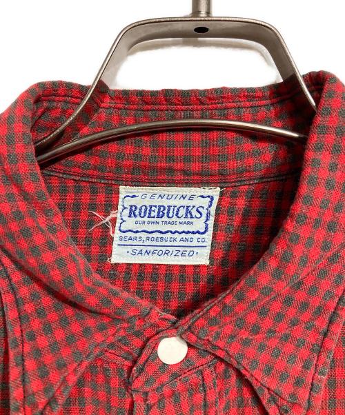 ROEBUCKS（ローバックス）ROEBUCKS (ローバックス) ウエスタンチャックシャツ/western check shirt レッド サイズ:不明の古着・服飾アイテム