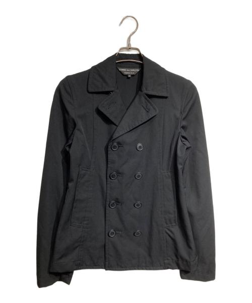 COMME des GARCONS HOMME PLUS（コムデギャルソンオムプリュス）COMME des GARCONS HOMME PLUS (コムデギャルソンオムプリュス) ウールギャバダブルジャケット/Wool Gabardine Double-Breasted Jacket ブラック サイズ:XSの古着・服飾アイテム