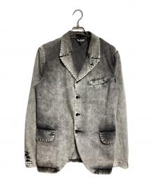 BLACK COMME des GARCONS（ブラックコムデギャルソン）の古着「ケミカルウォッシュ4ボタンテーラードジャケット/Tailored Jacket」｜グレー