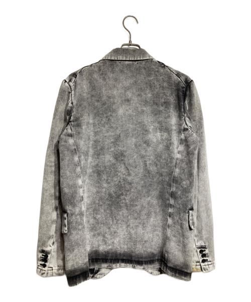 BLACK COMME des GARCONS（ブラックコムデギャルソン）BLACK COMME des GARCONS (ブラックコムデギャルソン) ケミカルウォッシュ4ボタンテーラードジャケット/Tailored Jacket グレー サイズ:Lの古着・服飾アイテム