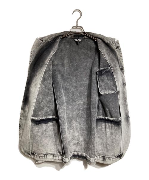 BLACK COMME des GARCONS（ブラックコムデギャルソン）BLACK COMME des GARCONS (ブラックコムデギャルソン) ケミカルウォッシュ4ボタンテーラードジャケット/Tailored Jacket グレー サイズ:Lの古着・服飾アイテム