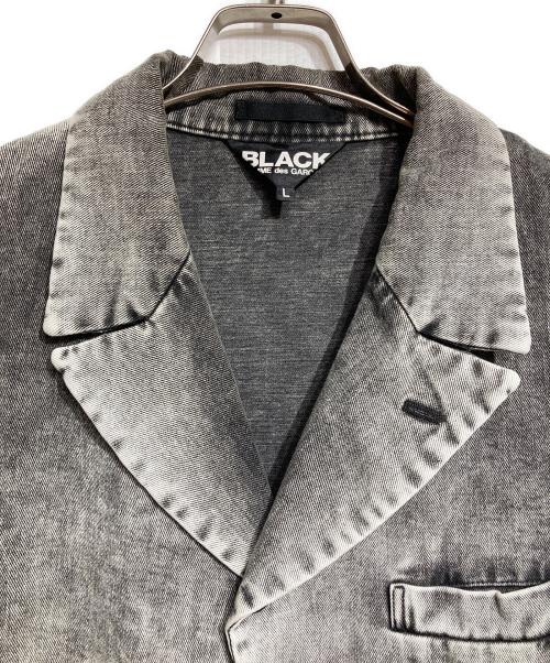 BLACK COMME des GARCONS（ブラックコムデギャルソン）BLACK COMME des GARCONS (ブラックコムデギャルソン) ケミカルウォッシュ4ボタンテーラードジャケット/Tailored Jacket グレー サイズ:Lの古着・服飾アイテム
