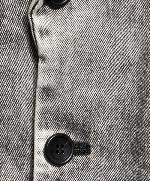 BLACK COMME des GARCONS（ブラックコムデギャルソン）BLACK COMME des GARCONS (ブラックコムデギャルソン) ケミカルウォッシュ4ボタンテーラードジャケット/Tailored Jacket グレー サイズ:Lの古着・服飾アイテム