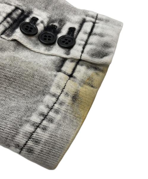 BLACK COMME des GARCONS（ブラックコムデギャルソン）BLACK COMME des GARCONS (ブラックコムデギャルソン) ケミカルウォッシュ4ボタンテーラードジャケット/Tailored Jacket グレー サイズ:Lの古着・服飾アイテム
