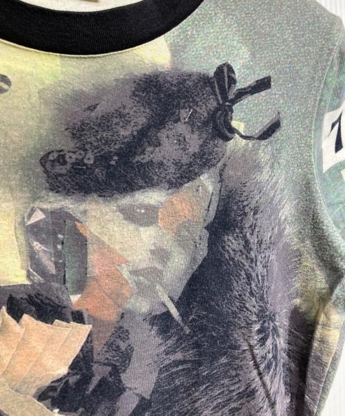 JOHN GALLIANO（ジョンガリアーノ）JOHN GALLIANO (ジョンガリアーノ) 転写プリントTシャツ/Transfer print T-shirt グリーン×イエロー サイズ:Sの古着・服飾アイテム