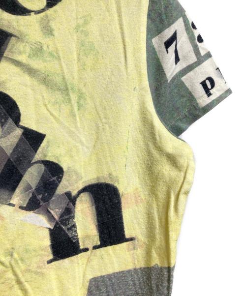 JOHN GALLIANO（ジョンガリアーノ）JOHN GALLIANO (ジョンガリアーノ) 転写プリントTシャツ/Transfer print T-shirt グリーン×イエロー サイズ:Sの古着・服飾アイテム