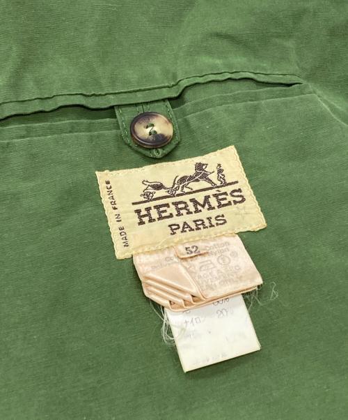 HERMES（エルメス）HERMES (エルメス) 襟切替フィールドコート/field coat グリーン サイズ:52の古着・服飾アイテム