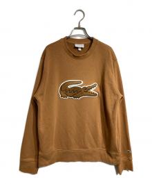 LACOSTE（ラコステ）の古着「ワッペンスウェット/patch sweatshirt」｜ブラウン