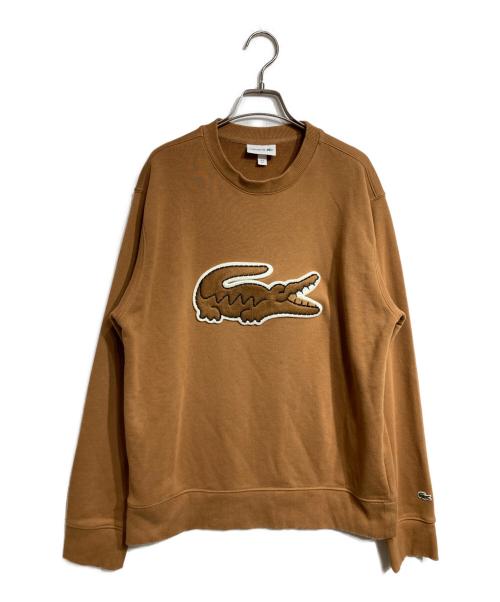 LACOSTE（ラコステ）LACOSTE (ラコステ) ワッペンスウェット/patch sweatshirt ブラウン サイズ:Lの古着・服飾アイテム