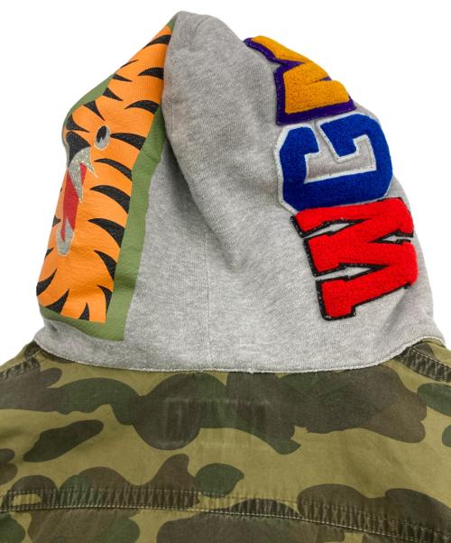 A BATHING APE（アベイシングエイプ）A BATHING APE (アベイシングエイプ) 1ST CAMO SHARK SHIRT HOODIE オリーブ サイズ:XLの古着・服飾アイテム