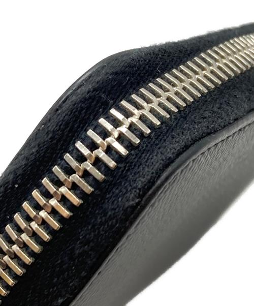 Saint Laurent Paris（サンローランパリ）Saint Laurent Paris (サンローランパリ) キャビアスキンラウンドファスナーロゴコインケース/ Caviar Skin Round Zip Coin Case with Logo ブラックの古着・服飾アイテム