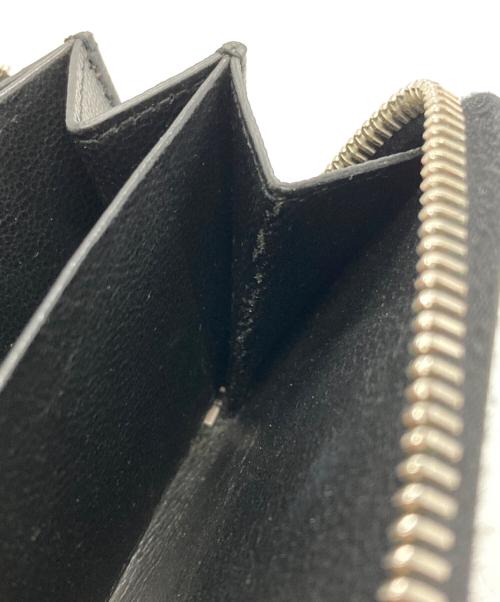 Saint Laurent Paris（サンローランパリ）Saint Laurent Paris (サンローランパリ) キャビアスキンラウンドファスナーロゴコインケース/ Caviar Skin Round Zip Coin Case with Logo ブラックの古着・服飾アイテム