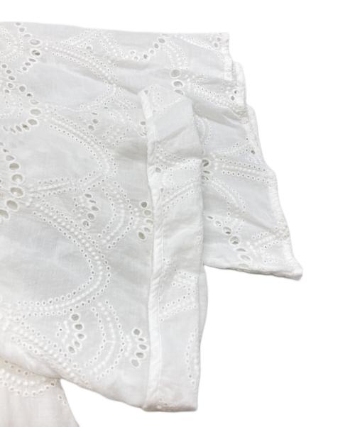 ne quittez pas（ヌキテパ）ne quittez pas (ヌキテパ) COTTON VOILE DOT HEMLA DRESS/コットンボイル ドット柄 ヘムラ ドレス（ワンピース） ホワイト サイズ:Freeの古着・服飾アイテム