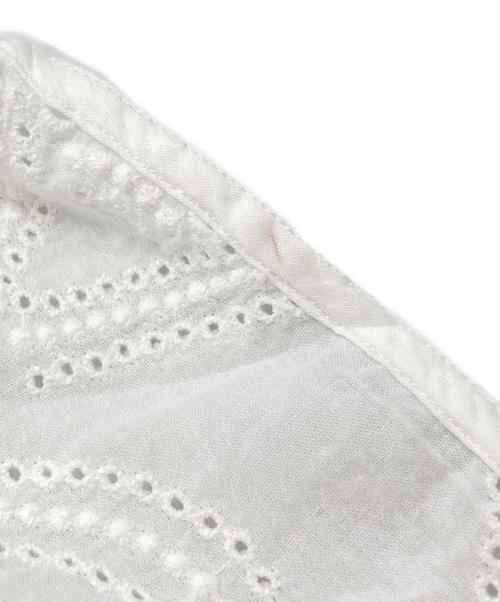 ne quittez pas（ヌキテパ）ne quittez pas (ヌキテパ) COTTON VOILE DOT HEMLA DRESS/コットンボイル ドット柄 ヘムラ ドレス（ワンピース） ホワイト サイズ:Freeの古着・服飾アイテム